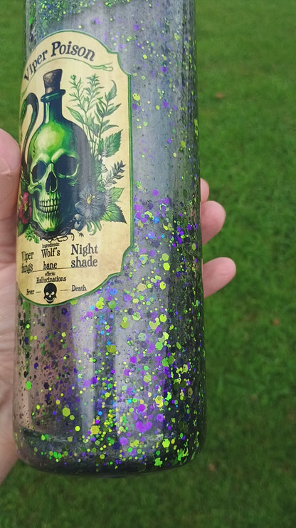 Viper Poison Glitter Tumbler – Spooky & Sparkling